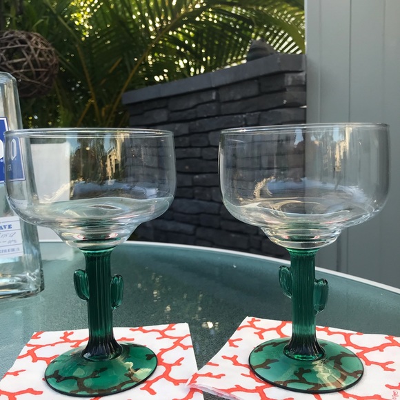 Vintage Dining Vintage Cactus Margarita Glasses Poshmark